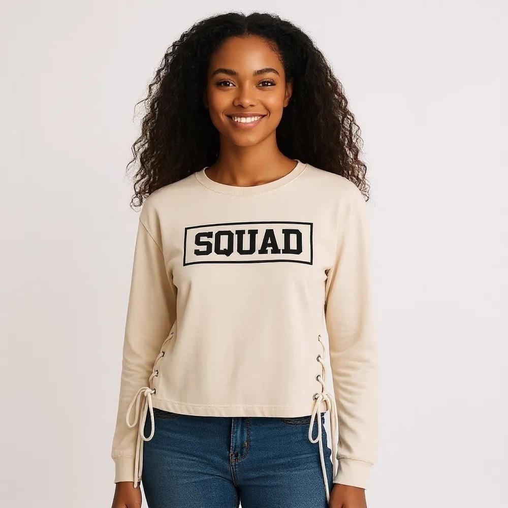 PRIMARK Workout Pink SQUAD Large Sweatshirt Laces R $36
